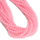 Light Pink Dyed Jade Smooth Round Size 4mm 6mm 8mm 10mm 15.5" Strand