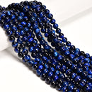 Blue Tiger's Eye Smooth Round Beads 4mm 6mm 8mm 10mm 12mm 15.5" Strand