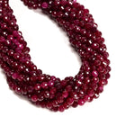 Natural Grade AA Ruby Micro Faceted Round Beads Size 6mm 15.5'' Strand