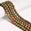 Unakite Matte Round Beads 6mm 8mm 10mm 12mm 15.5" Strand