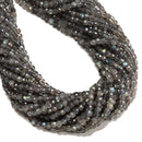 Natural Labradorite Faceted Square Cube Dice Beads Size 4-5mm 15.5" Strand