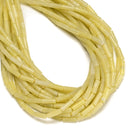Natural Lemon Jade Cylinder Tube Beads Size 4x13mm 15.5'' Strand