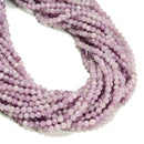 Natural Light Color Lepidolite Faceted Round Beads Size 4mm 15.5'' Strand