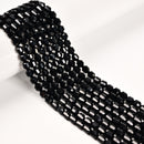 Black Onyx Prism Cut Double Point Beads Size 6mm 15.5'' Strand