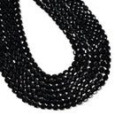 Black Onyx Prism Cut Double Point Beads Size 6mm 15.5'' Strand