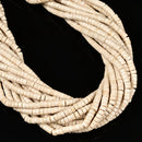 Natural River Stone Heishi Disc Beads Size 2x4mm 15.5'' Strand