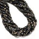 Natural Gray Opal Faceted Rondelle Beads Size 4x6mm 5x8mm 15.5" Strand