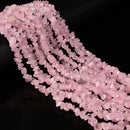 Natural Rose Quartz Irregular Nugget Chips Beads Size 7-8mm 34" Strand