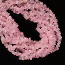 Natural Rose Quartz Irregular Nugget Chips Beads Size 7-8mm 34" Strand