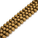 Gold Color Druzy Agate Matte Round Beads Size 6mm 8mm 10mm 12mm 15.5" Strand