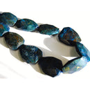 Green/Purple/Pink/Blue Jasper Faceted Teardrop Beads Approx 30x40mm 15.5" Strand