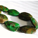Green/Purple/Pink/Blue Jasper Faceted Teardrop Beads Approx 30x40mm 15.5" Strand