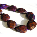 Green/Purple/Pink/Blue Jasper Faceted Teardrop Beads Approx 30x40mm 15.5" Strand