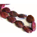 Green/Purple/Pink/Blue Jasper Faceted Teardrop Beads Approx 30x40mm 15.5" Strand