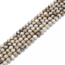 Silver Leaf Jasper Smooth Round Beads 4mm 6mm 8mm 10mm 15.5" Strand