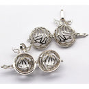 Silver Metal Oil Diffuser Pendant Round Size 21mm Sold Per Piece