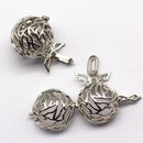Silver Metal Oil Diffuser Pendant Round Size 21mm Sold Per Piece