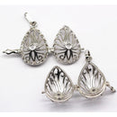 Silver Metal Oil Diffuser Pendant Teardrop Size 20x28mm Sold Per Piece