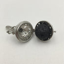 Silver Metal Oil Diffuser Pendant Flower Round Size 21mm Sold Per Piece