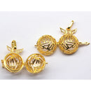 Gold Metal Oil Diffuser Pendant Round Size 21mm Sold Per Piece