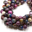 Natural Ruby & Sapphire Smooth Round Beads Size 10mm 15.5'' Strand
