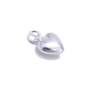 925 Sterling Silver Heart Shape Pendant charm Size 10x11mm 2Pcs per Bag