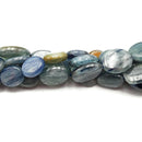 Natural Kyanite Smooth Flat Oval Beads Approx 10x13mm 13x16mm 15.5" Strand