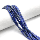 Natural Lapis Smooth Cylinder Tube Beads Size 4x13mm 15.5'' Strand