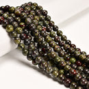 Natural Dragon Bloodstone Jasper Smooth Round Beads 6mm 8mm 10mm 12mm 15.5''Strd