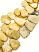 Natural Yellow Jade Graduated Irregular Trapezoid 15x18-25x33mm 15.5'' Strand