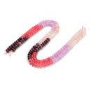 05-Multi-color Gemstone Smooth Rondelle Beads Size 5x8mm 15.5'' Strand