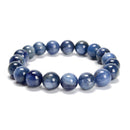 High Quality Kyanite Smooth Round Beaded Bracelet 10mm7.5'' Length 3 PCS/Set