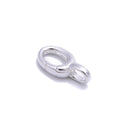 925 Sterling Silver Oval Clasp Size 7x14mm 10x21mm 2 Pcs Per Bag