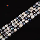 Multi Color Fresh Water Pearl Side Drill Nugget Beads 8-9mm 10-11mm 14.5'' Str