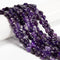 Natural Amethyst Pebble Nugget Beads Size 9-11mm 15.5'' Strand