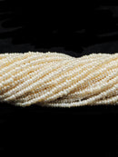 White Fresh Water Pearl Irregular Rondelle Button Size 1x2-2.5mm 15.5" Strand