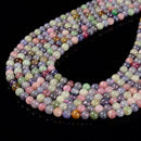 Natural Grade A Mixed Color Tanzanite Smooth Round Beads 4mm 6mm 15.5'' Strand