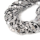 Gray Gold Silver Plated Hematite Top Drilled Heart Beads Size 8mm 15.5'' Strand