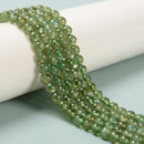 Natural Green Apatite Smooth Round Beads 3-3.5mm 4mm 5mm 5.5-6mm 15.5'' Strand