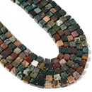 Natural Indian Agate Smooth Cube Beads Size 8-9mm 15.5'' Strand