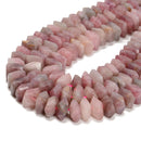 Madagascar Rose Quartz Hard Cut Faceted Square Beads Size 8x12mm 15.5'' Strand