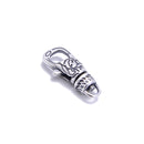 925 Sterling Silver Anti-Silver with Grain Clasp Size 6x15mm 2 Pcs Per Bag