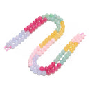 01-Multi-color Dyed Jade Smooth Round Beads Size 8mm 15.5'' Strand