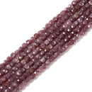 Natural Purple Mica Faceted Cube Beads Size 4mm 15.5'' Strand
