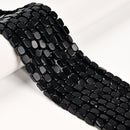 Black Onyx Matte Irregular Rectangle Cube Beads Size 6x9mm 15.5'' Strand