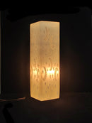 Selenite Cuboid Lamp With Night Sky Pattern Size 3"x3"x10" (Light Not Included)