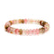 Cherry Fire Quartz Smooth Rondelle Beaded Bracelet Size 5x8mm 7.5'' Length
