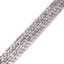 Gold/ Silver Plated Hematite Carved Leaf Shape Beads Size 4x8mm 16" Strand