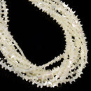 Iridescent White Mother of Pearl MOP Shell Moon Shape Beads 6mm 15.5" Strand