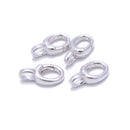 925 Sterling Silver Oval Clasp Size 7x14mm 10x21mm 2 Pcs Per Bag